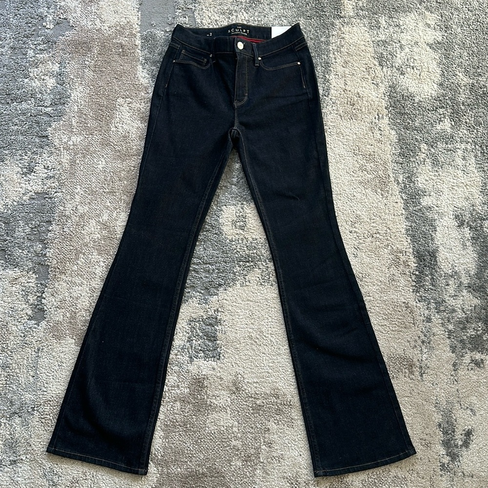 White House Black Market Dark Blue Flare Jeans
